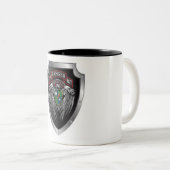 Prachtvoller STB Bat 75. Ranger Regimental Scroll Zweifarbige Tasse (VorderseiteRechts)