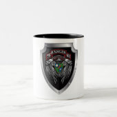 Prachtvoller STB Bat 75. Ranger Regimental Scroll Zweifarbige Tasse (Mittel)