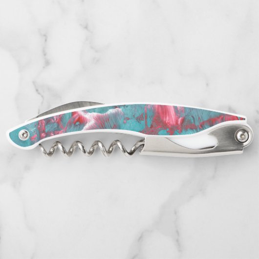 Prachtvoller, wirbeliger Marmor Kellnermesser (Rückseite)