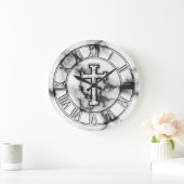 Prachtvolles Kreuz Große Wanduhr (Zuhause)
