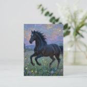 Prachtvolles Pferd auf der Wiese  Postkarte (Stehend Vorderseite)