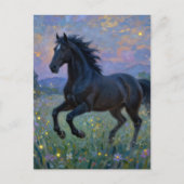 Prachtvolles Pferd auf der Wiese  Postkarte (Vorderseite)