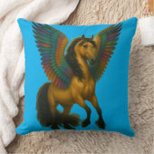 Prachtvolles Pferd mit spektakulären Flügeln Kissen (Decke)