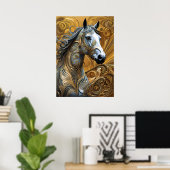 Prachtvolles Pferdportrait Poster (Heimbüro)