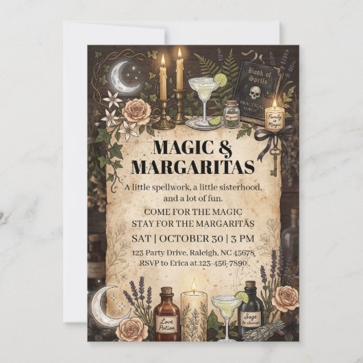 Practical Magic Inspirierter Mädchenabend Einladung (Vorderseite)