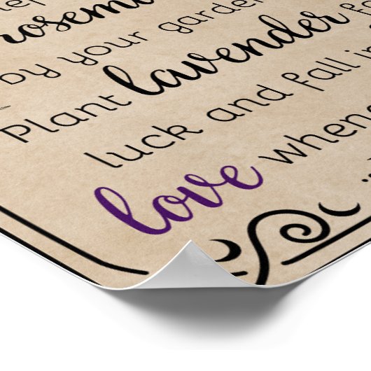 Practice Magic Hexy Sign Poster (Ecke)