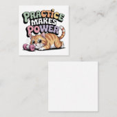 Practice Makes Power Quadratische Visitenkarte (Vorne/Hinten)