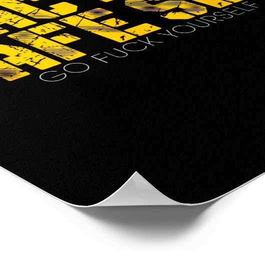 Practice Safe Go For Yourself Funny Shirt  Poster (Ecke)