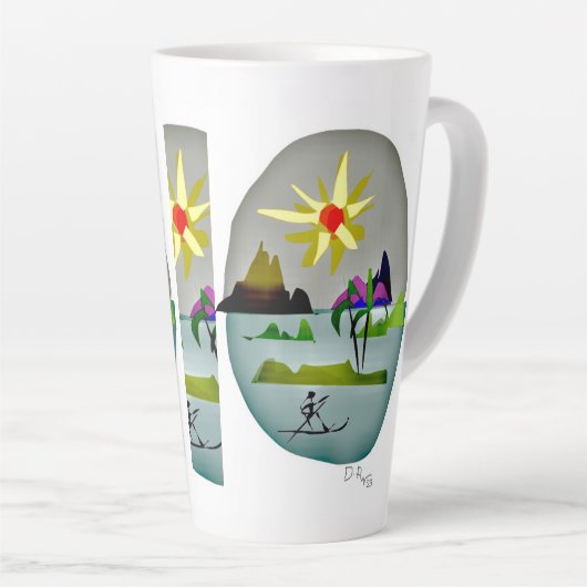 PracticeLove Latte Tasse Design von David Flynn (Rechte Ecke)