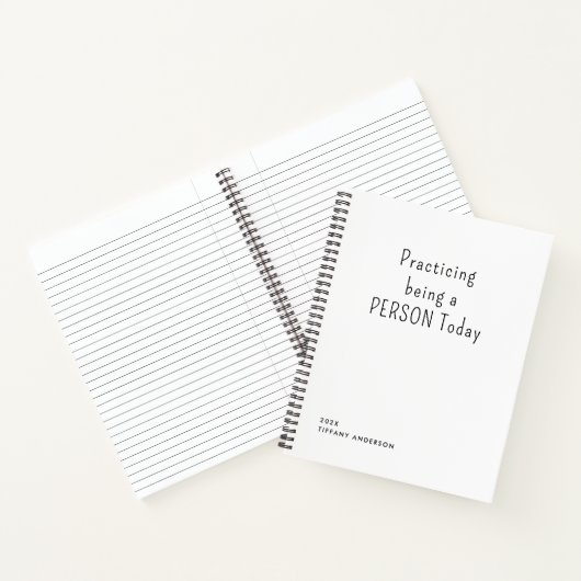 Practicing Being a Person Funny Introverts Gifts Notizblock (Innenseite)