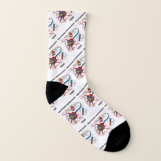 Practicing Neurologist Inside Neuron Synapse Socken (Links - Innen)