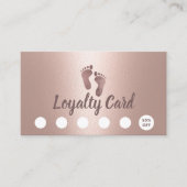 Practitioner Fußmassage Moderne Rose Gold Loyalitä Treuekarte (Vorderseite)