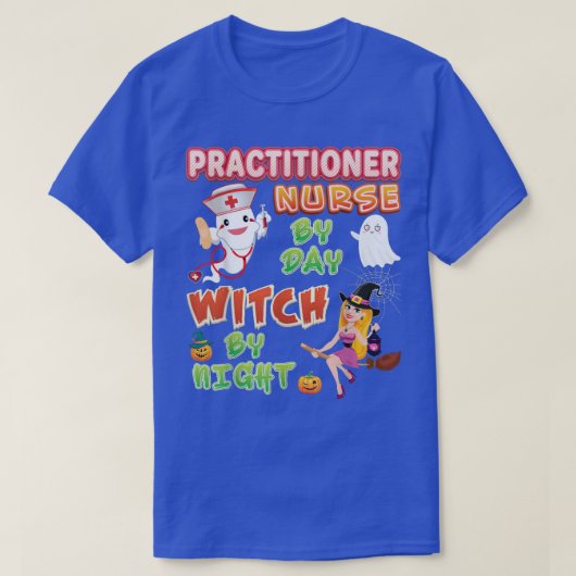 Practitioner Krankenschwester am Tag Hexennacht Cr T-Shirt (Design vorne)