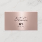 Practitioner Modern Rose Gold Foot Care Spa Visitenkarte (Rückseite)