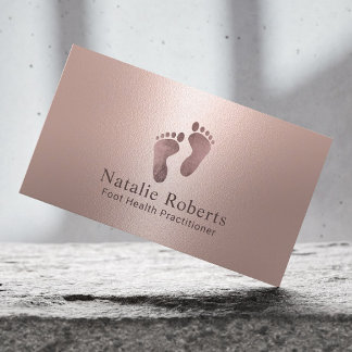Practitioner Modern Rose Gold Foot Care Spa Visitenkarte