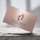Practitioner Modern Rose Gold Foot Care Spa Visitenkarte