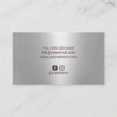 Practitioner Moderne Rose Gold Foot Care Silberner Visitenkarte (Rückseite)