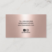 Practitioner Moderne Rose Gold Foot Care Visitenkarte (Rückseite)