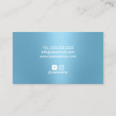 Practitioner Moderner Baby Blue Foot Care Wellness Visitenkarte (Rückseite)