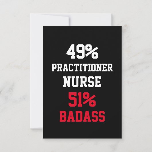 Practitioner Nurse Badass Card Karte (Vorderseite)