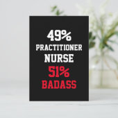 Practitioner Nurse Badass Card Karte (Stehend Vorderseite)