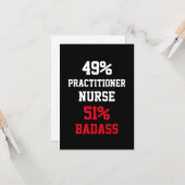 Practitioner Nurse Badass Card Karte (Vorderseite/Rückseite Beispiel)