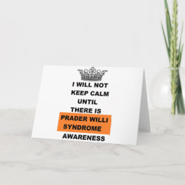 Prader Willi Awareness Karte