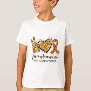 Prader-willi Syndrom Bewusstsein Frieden Liebe Cur T-Shirt