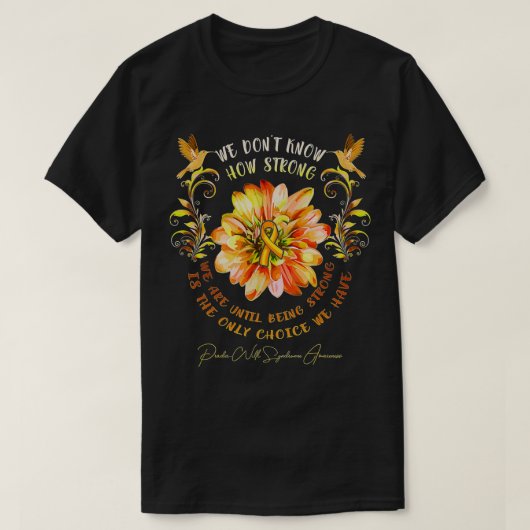 PRADER-WILLI SYNDROM-Blume T-Shirt (Design vorne)