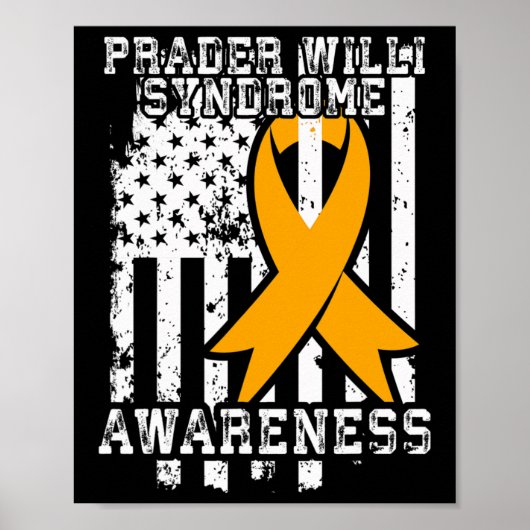 Prader Willi Syndrome Awareness - American Flag Poster (Vorne)
