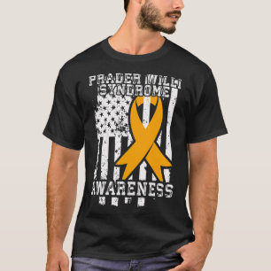 Prader Willi Syndrome Awareness - American Flag T-Shirt