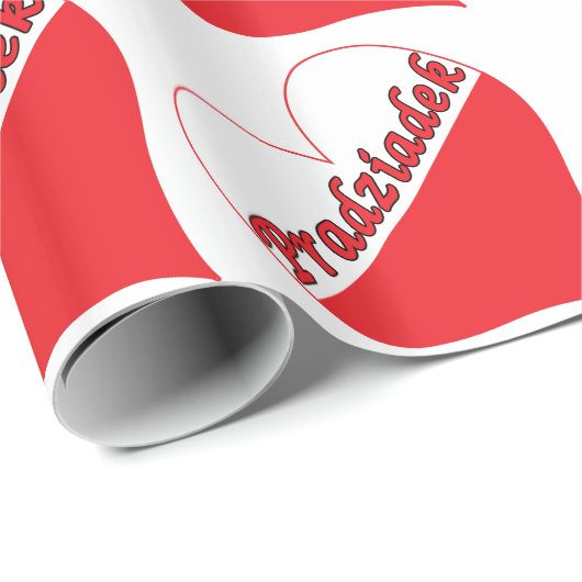 Pradziadek Polnisches Herz Geschenkpapier (Rolleneckpunkt)