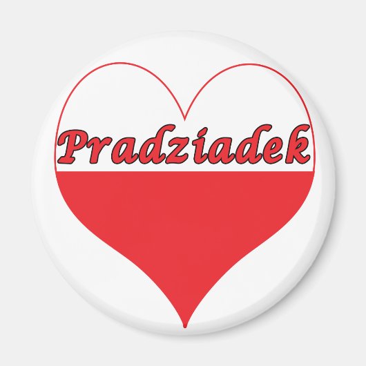 Pradziadek Polnisches Herz Magnet (Vorne)