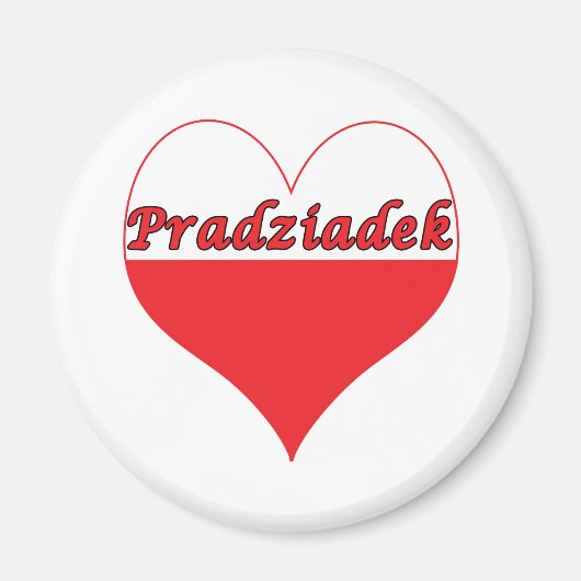 Pradziadek Polnisches Herz Magnet (Vorne)