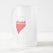 Pradziadek Polnisches Herz Mattglas Bierglas (Vorderseite Links)