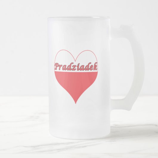 Pradziadek Polnisches Herz Mattglas Bierglas (Rechts)