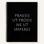 Praesis ut prosis ne ut imperntuis notizblock (Vorderseite)