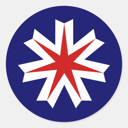 Präfektur Hokkaido (Japan) Runder Aufkleber (Vorderseite)