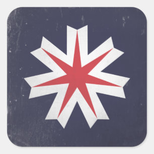 Präfektur Hokkaido Quadratischer Aufkleber