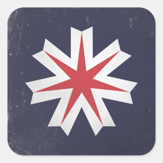 Präfektur Hokkaido Quadratischer Aufkleber (Vorderseite)