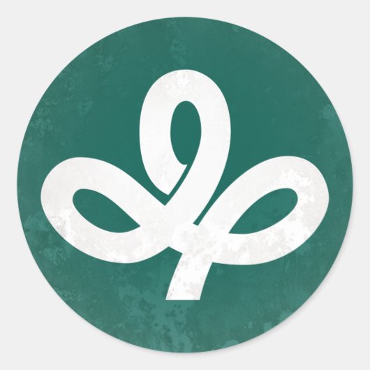 Präfektur Miyagi Runder Aufkleber (Vorderseite)