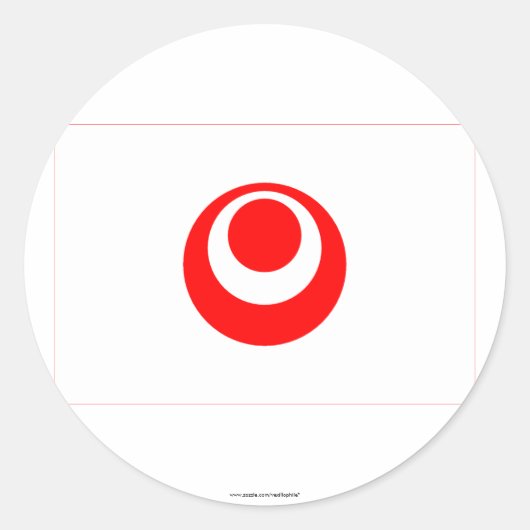 Präfektur Okinawa Runder Aufkleber (Vorderseite)