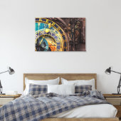 Prag 003A - Astronomische Uhr Leinwanddruck (Insitu (Schlafzimmer))