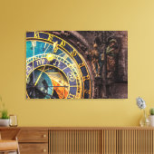Prag 003A - Astronomische Uhr Leinwanddruck (Insitu (Wohnzimmer))