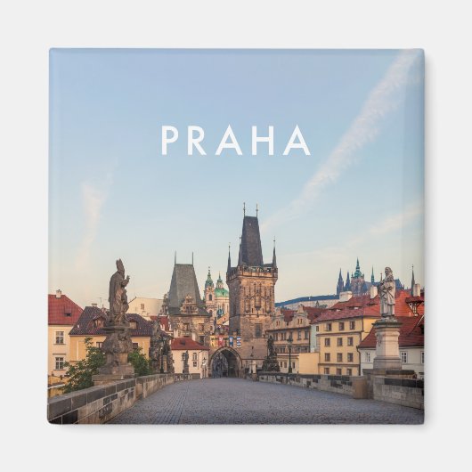 Prag 006E - Charles Bridge Morning Magnet (Vorne)