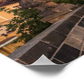 Prag 006E - Charles Bridge Morning Poster (Ecke)