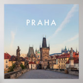 Prag 006E - Charles Bridge Morning Poster (Vorne)