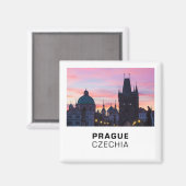 Prag 012C - Charles Bridge Sunrise Magnet (Vorderseite/Rückseite)