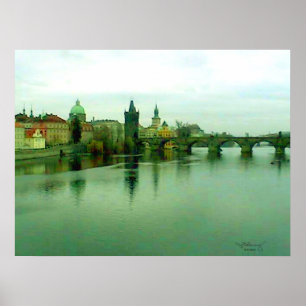 Prag 1 Stadt-Brücken-Plakat 2000 das MUSEUM Zazzle Poster