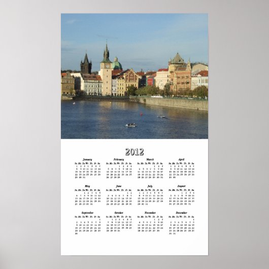 Prag 2012 - Ein-Seiten-Kalender Poster (Vorne)